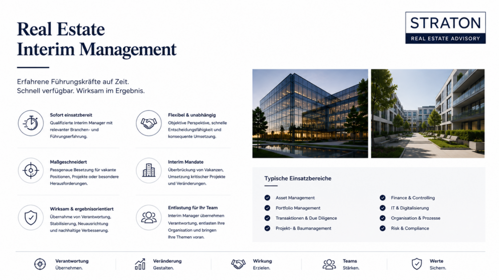 Interim Manager übernimmt Führungsrolle im Immobilien-Asset-Management